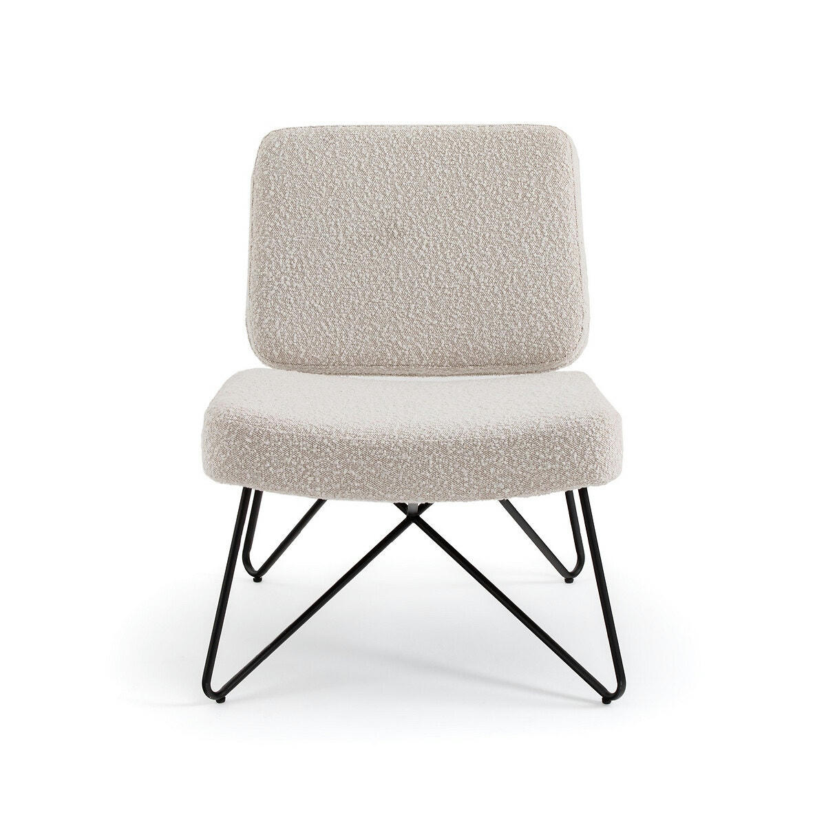 Fauteuil vintage tissu bouclette, Watford