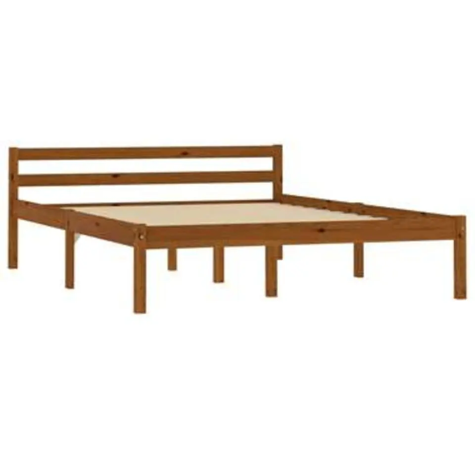 vidaXL - Bed frame - Honingbruin - Massief grenenhout - 140x200 cm