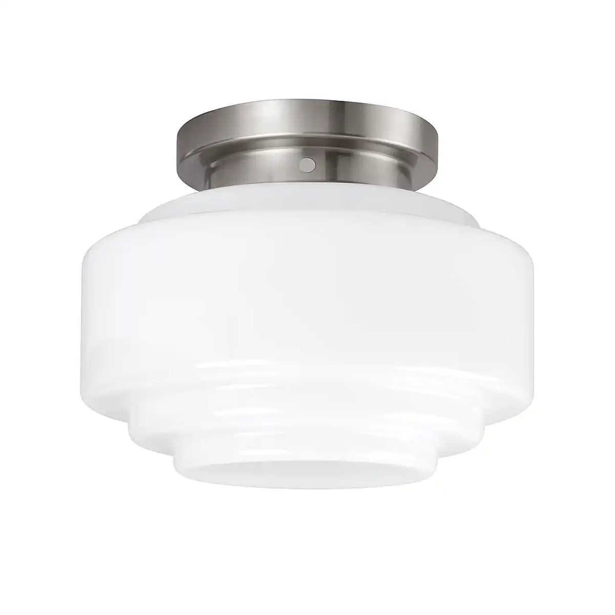 Highlight plafondlamp Deco - 1 lichts - 24 x 19.5  cm - mat chroom wit