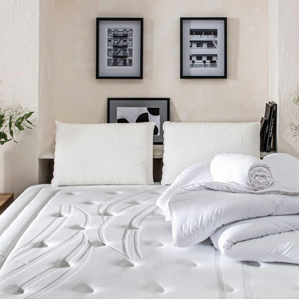 PRIVILEGE - Pack anti punaise  180x200  Matelas + Sommier + Accessoires