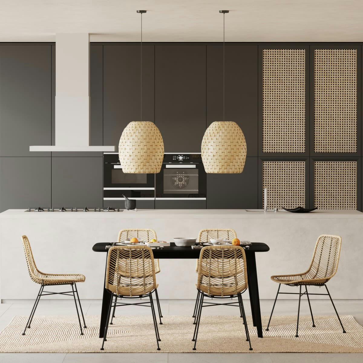 KETUT - Abat-jour pour suspension en feuille de bananier D40 cm