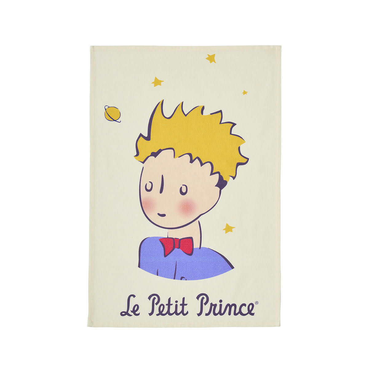 LE PETIT PRINCE - Torchon en coton beige 50x75