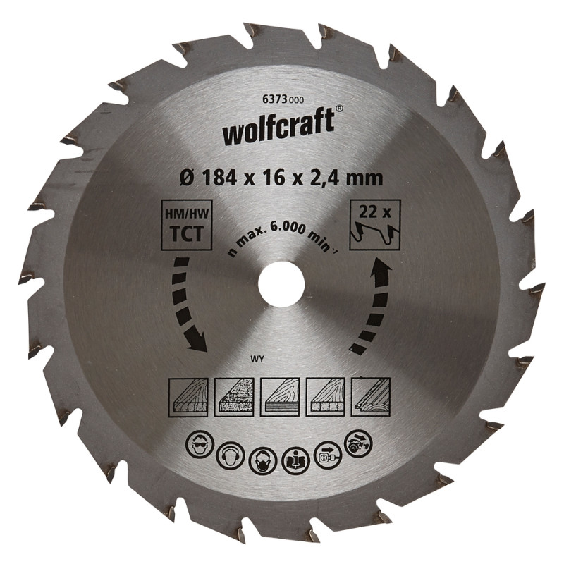 Lame de scie circulaire Ø 184 x 16 mm WOLFCRAFT