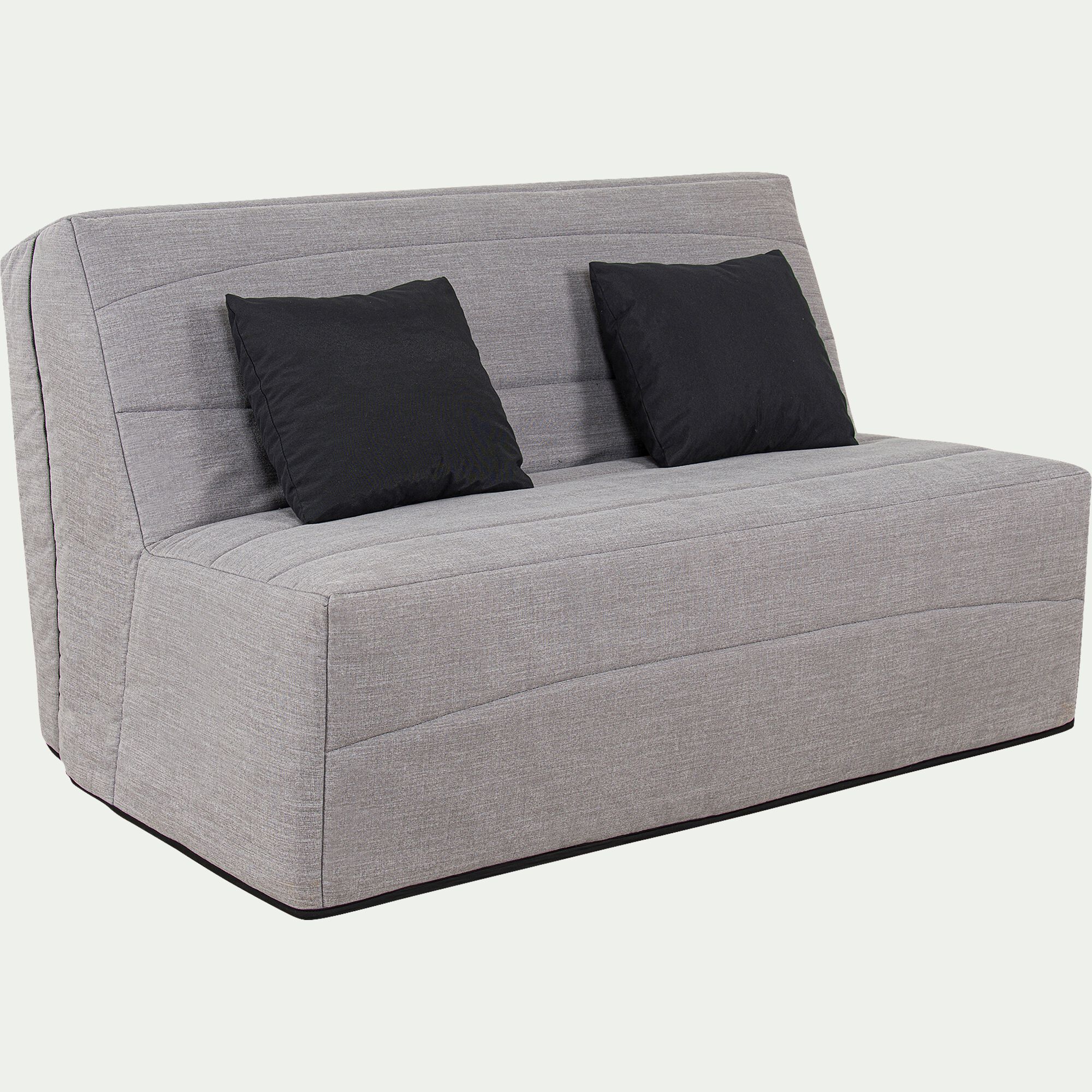 CAPEO - Housse pour canapé BZ et 2 housses de coussin 160x200cm - gris borie