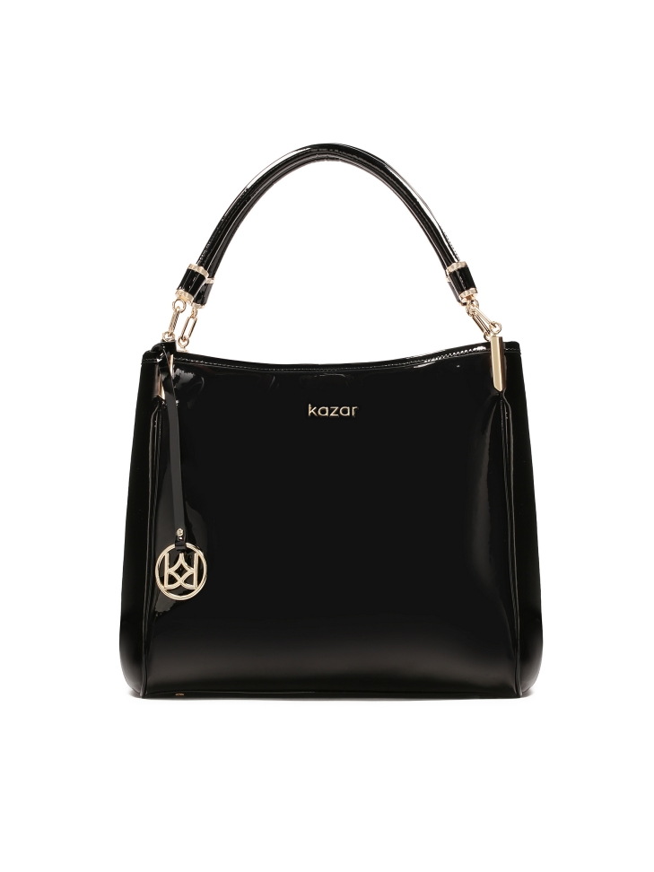 Patent shoulder bag with key ring