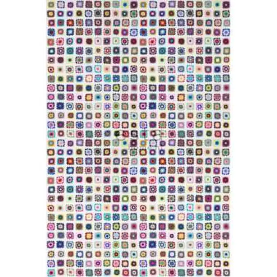 ESTAhome fotobehang - crochet blanket - meerkleurig - 93 cm x 2,79 m