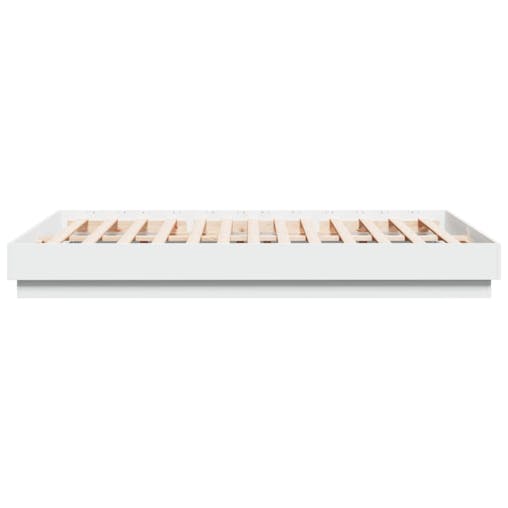 NNEVL Bed Frame White 150x200 cm Engineered Wood