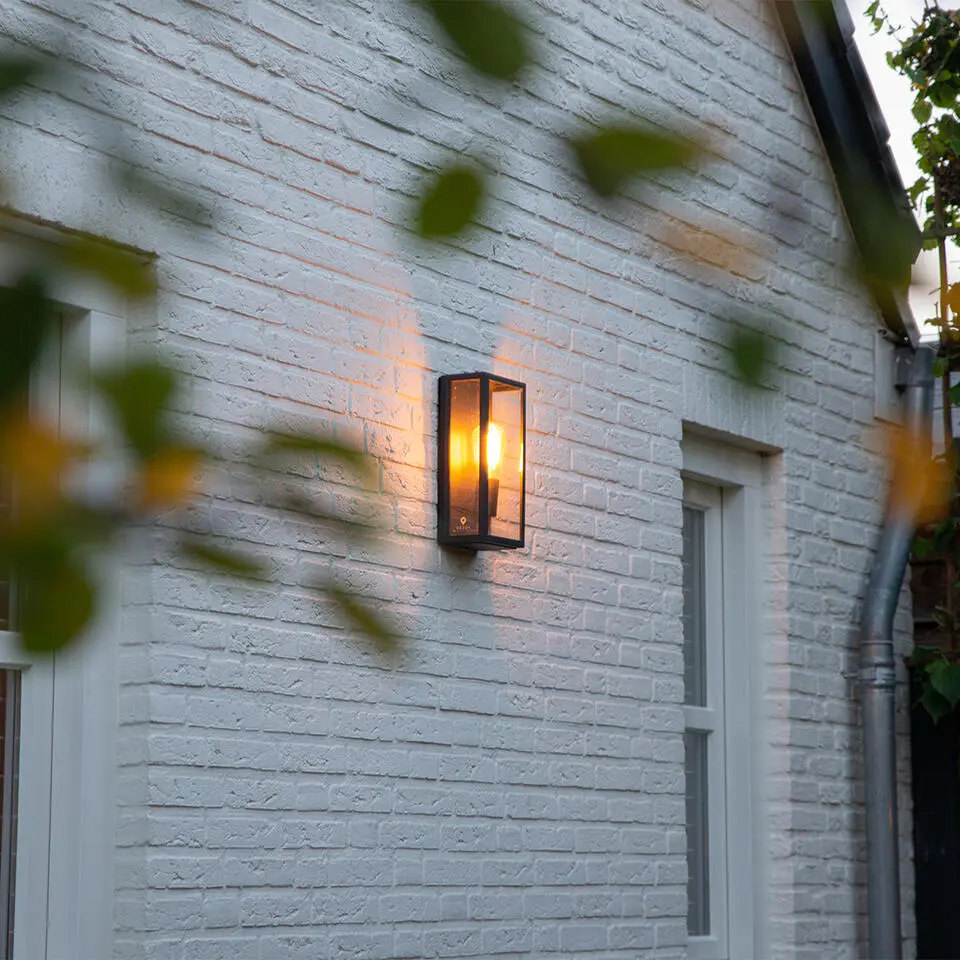 Qazqa wandlamp rotterdam zwart e27