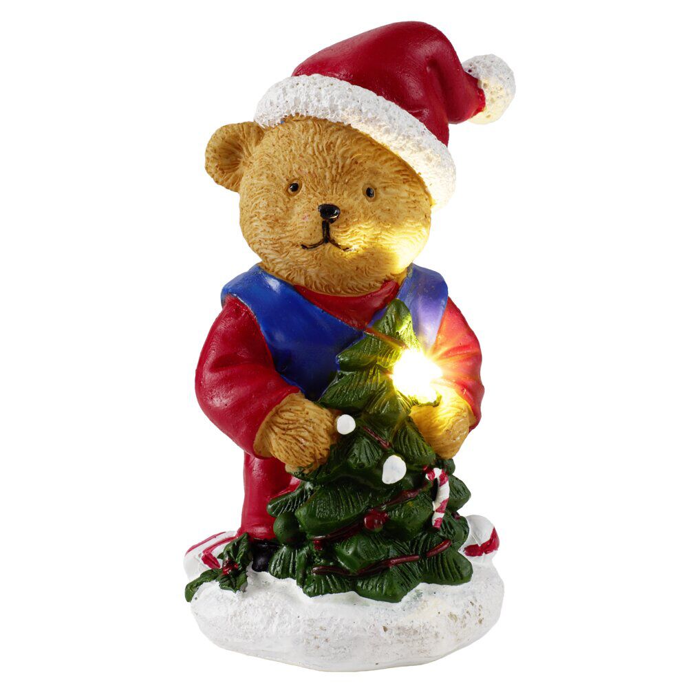 Ours décoratif No&euml;l lumineux LED H10cm (2 modèles)
