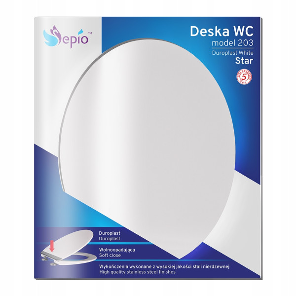 Deska sedesowa wolno opadająca duroplast gruba odporna