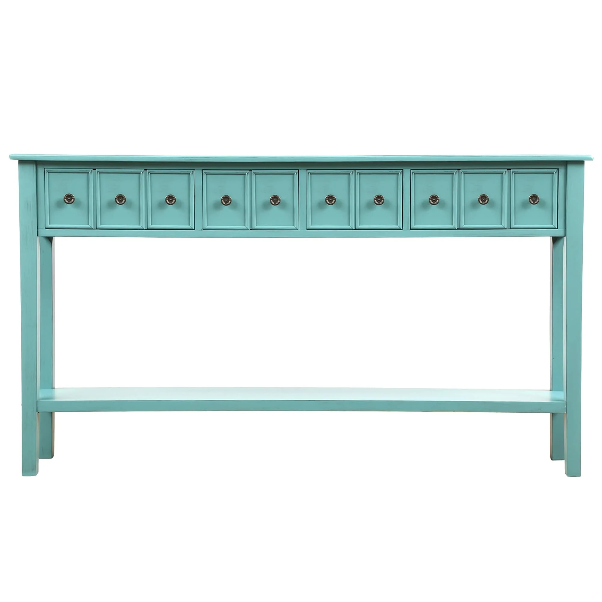 Harper & Bright Designs Rustic 4-drawers Long Entryway Console Table