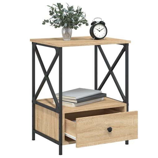 NNEVL Bedside Table Sonoma Oak 50x41x65 cm Engineered Wood