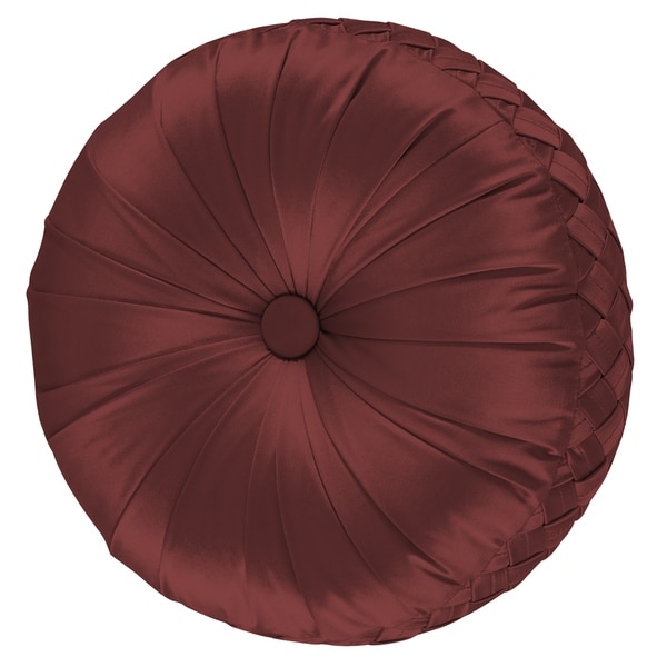 Five Queens Court Saranda Button-tufted Round Decorative Throw Pillow