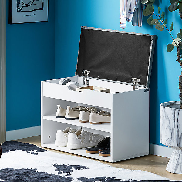 Banc de Rangement à chaussures 2 étages avec coussin, FSR25-HG, SoBuy