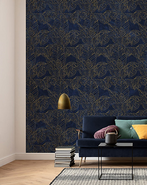 Papier peint panoramique Komar Feuille d'or L.2 m x l.280 cm