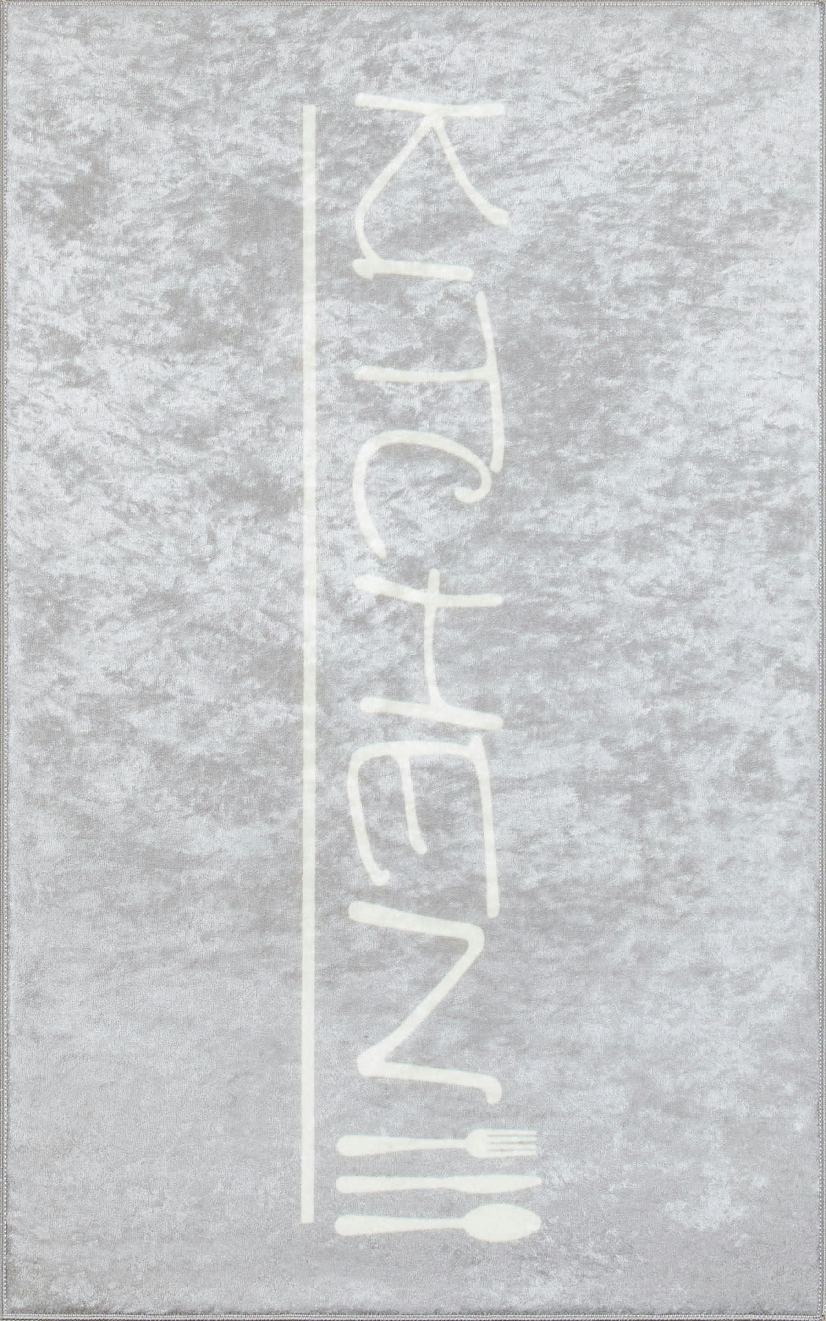 KITCHEN - Tapis de cuisine gris motif kitchen 50x80