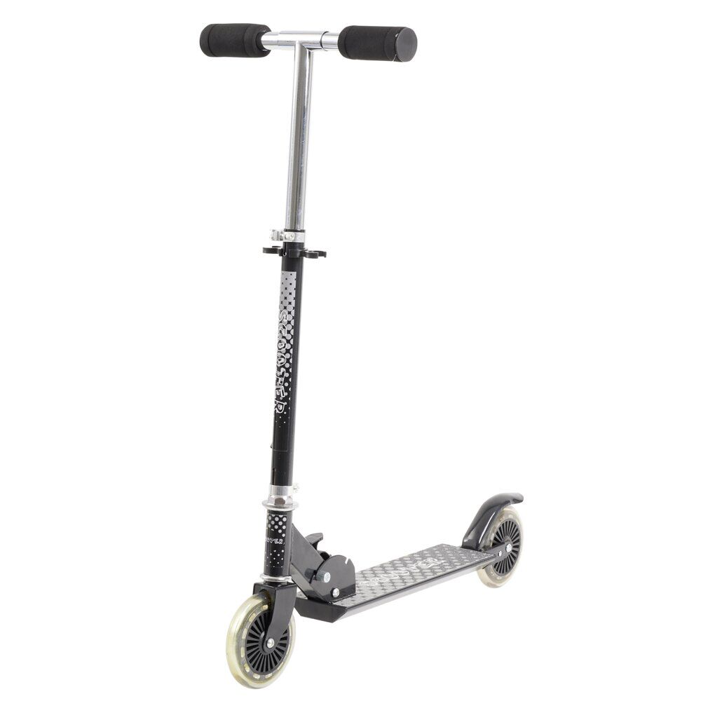 Trottinette enfant métal inscription Scooter pliable L34xH68-75,5cm