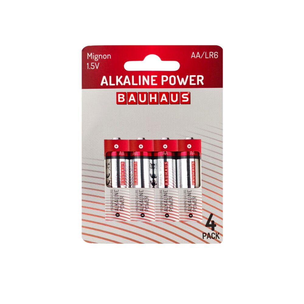 BATTERI ALKALISKE LR6 AA 4-PAKNING