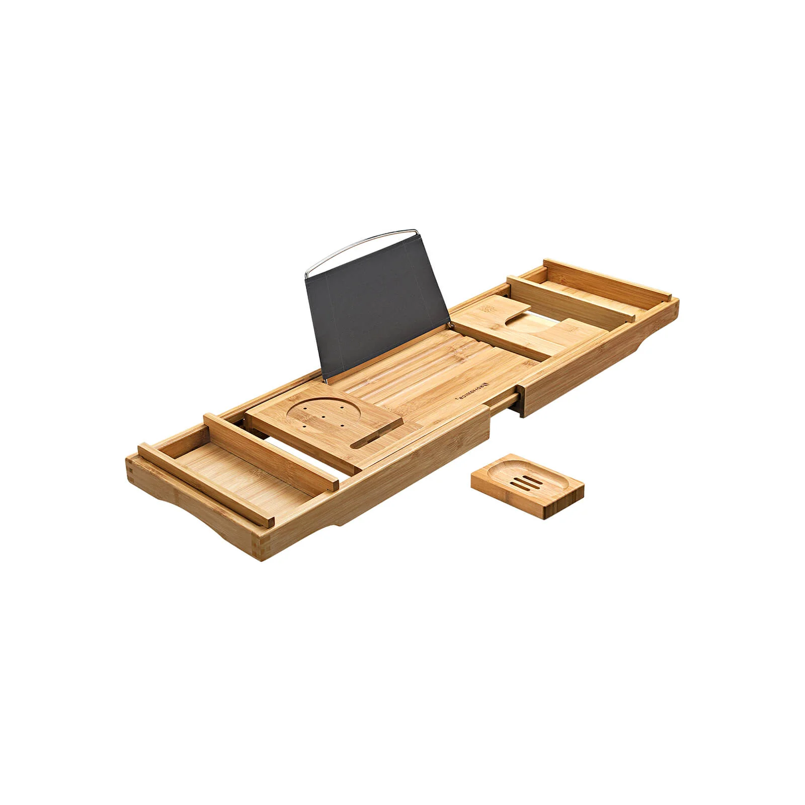 Pont de baignoire extensible en bambou