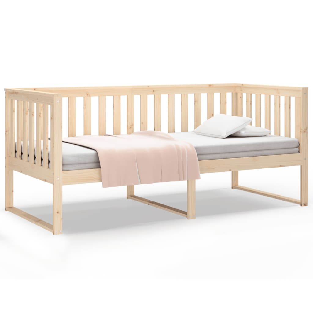 Łóżko Dzienne Sofa Rama Łóżka Drewniana Brązowa 90x190 cm