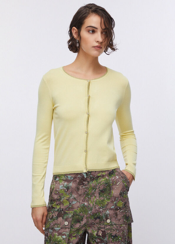 Cardigan con spacchetti