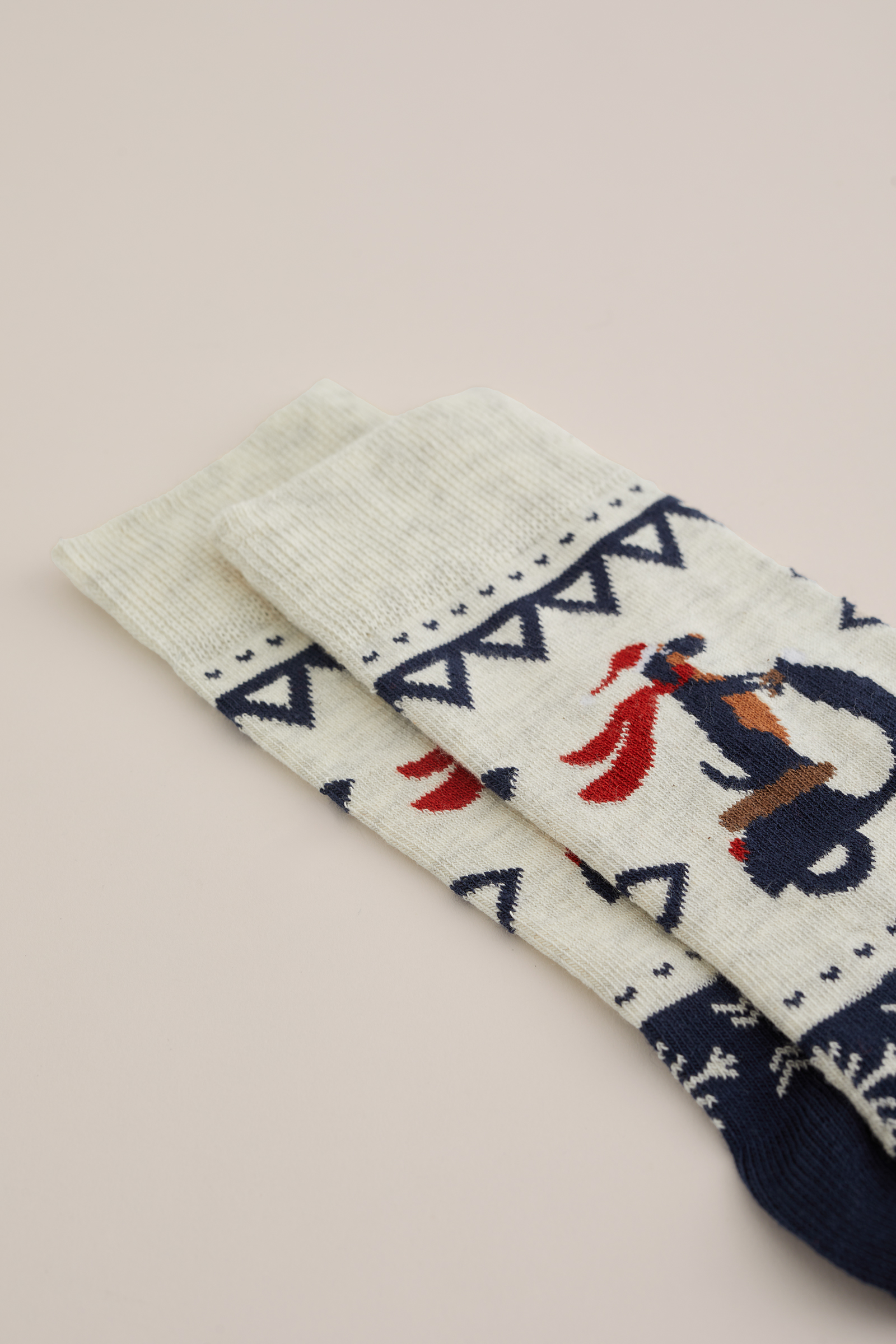 Heren sokken met kerstprint