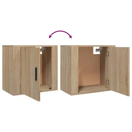 NNEVL Wall-mounted Bedside Cabinets 2 pcs Sonoma Oak 50x30x47 cm