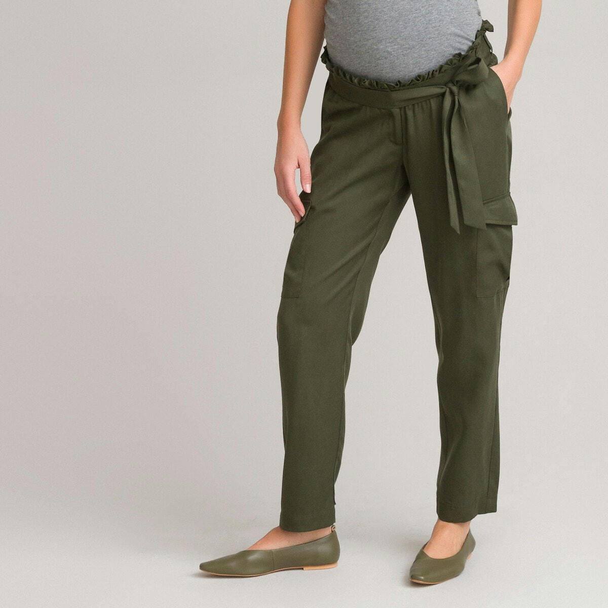 Pantalon de grossesse droit, en lyocell