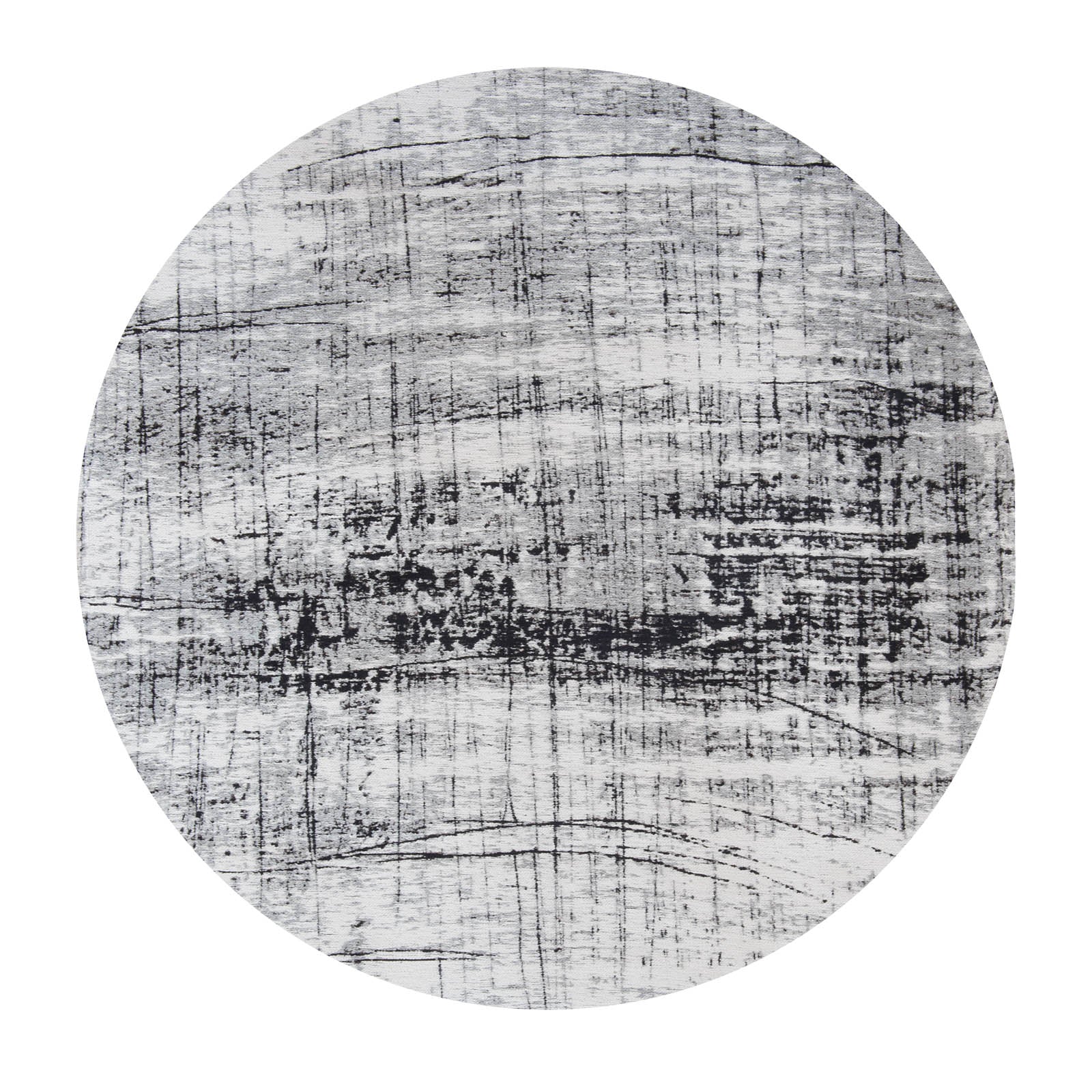 Ecorugs vloerkleed Metro Black&White - grijs - 140x140cm