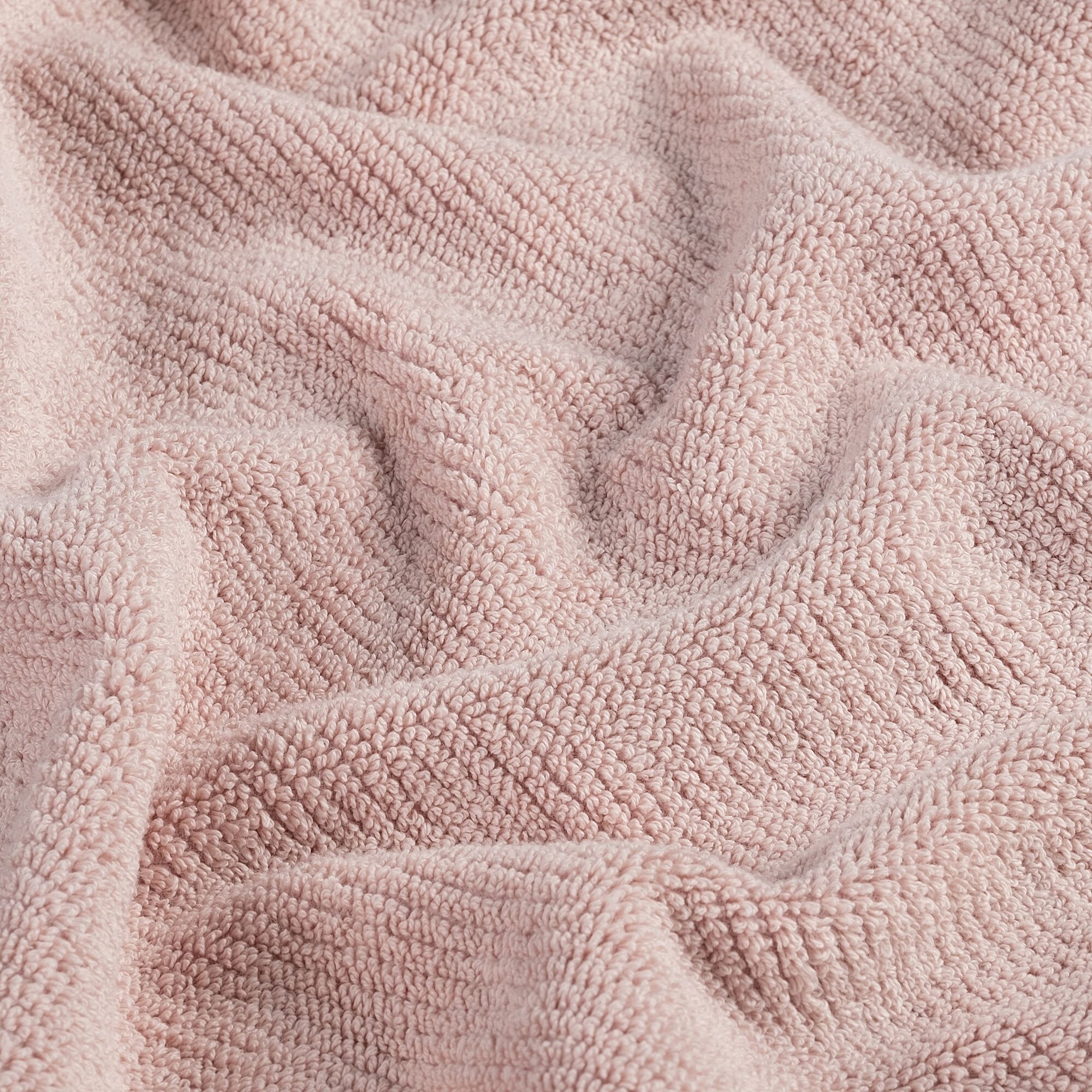 COLINE - Linge de toilette en bouclettes de coton bio - rose rosa