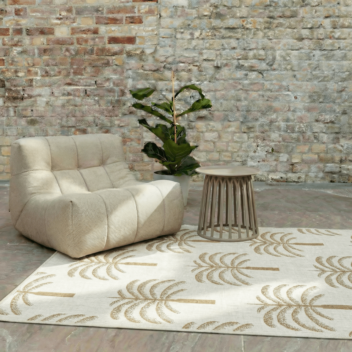 Buitenkleed Oase jute - Interieur05