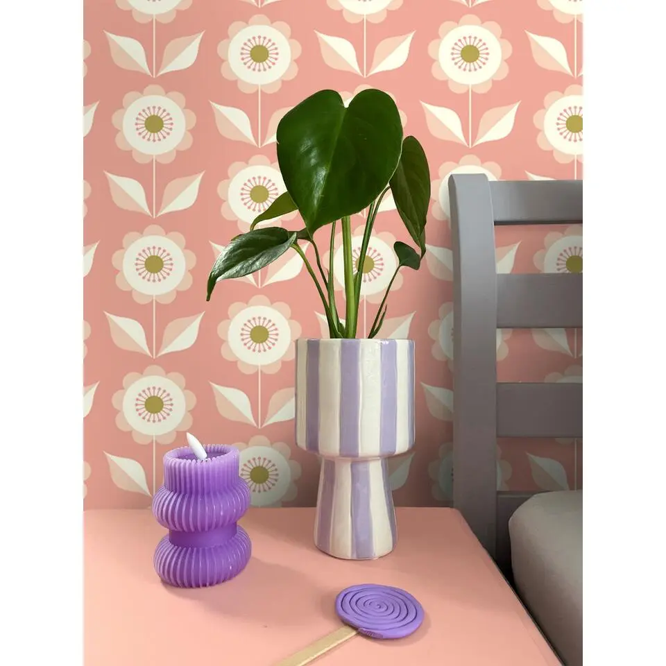 ESTAhome behang bloemen roze - 50 x 900 cm