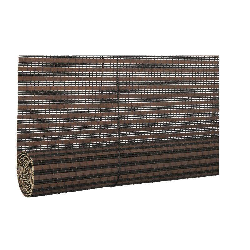 Bamboe rolgordijn - donkerbruin - 60x180 cm