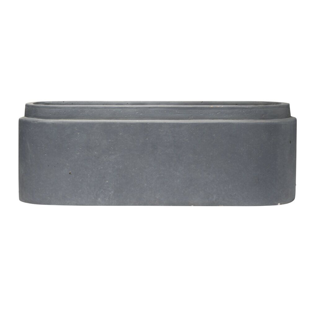 Jardinière à poser fibre argile gris 45x15xH15cm