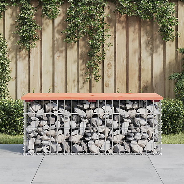 Banc de jardin design gabion 103x44x42cm bois massif de douglas vidaXL