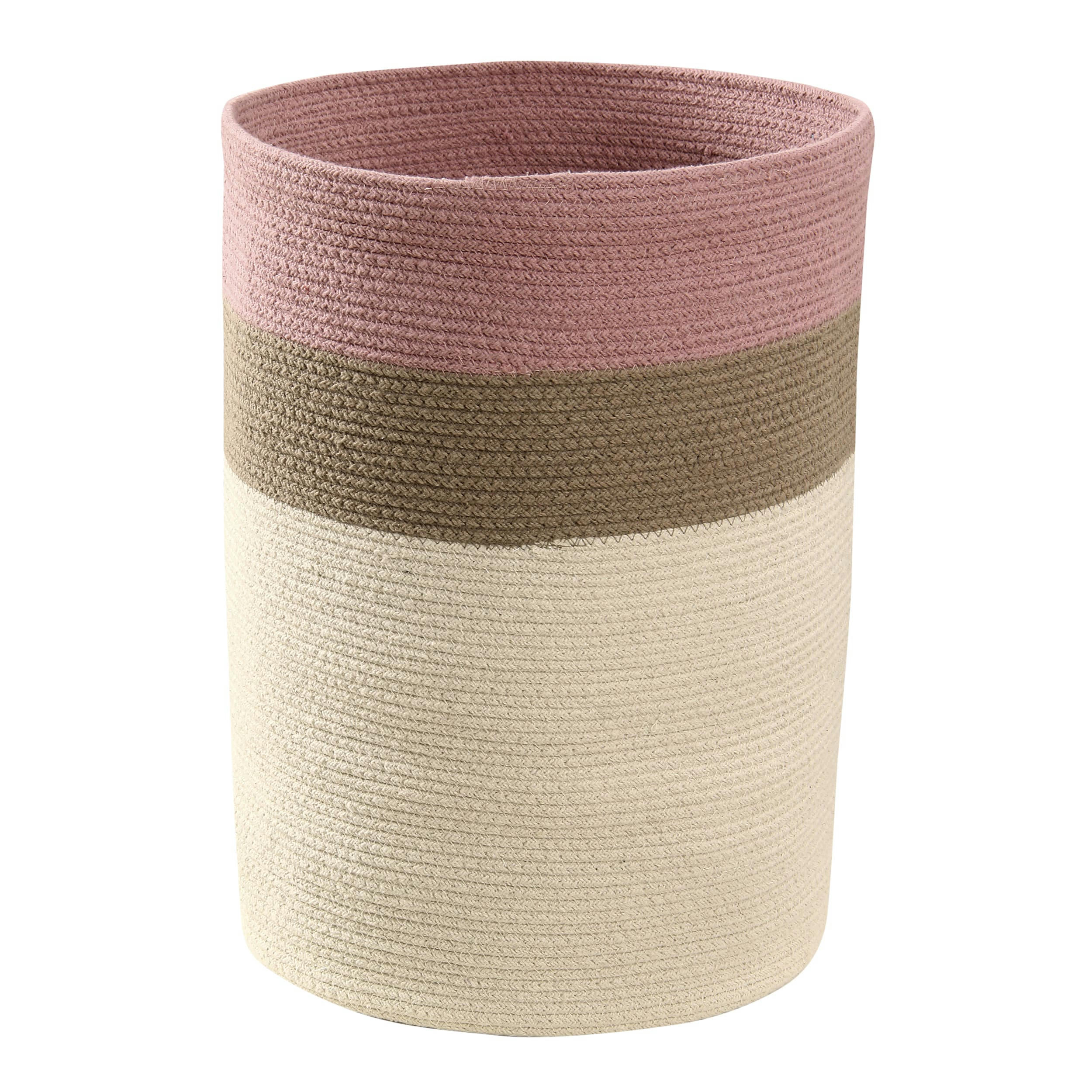 BAZAAR - Panier en coton rose 50xØ35