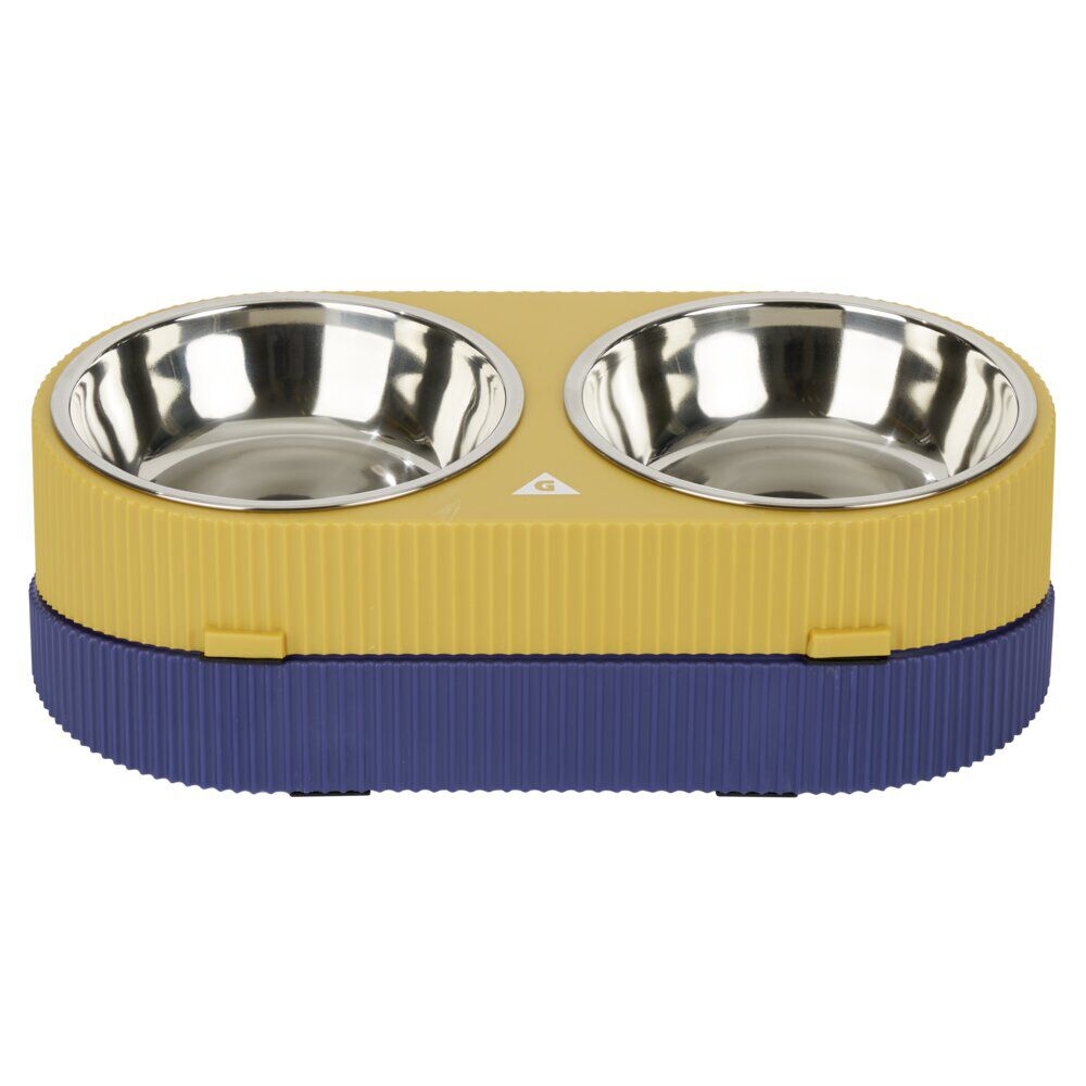 Gamelle double chien 2-en-1 anti glouton