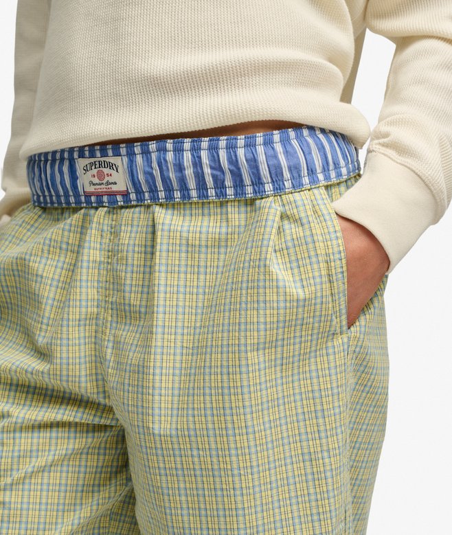 Mini Check Cotton Trousers