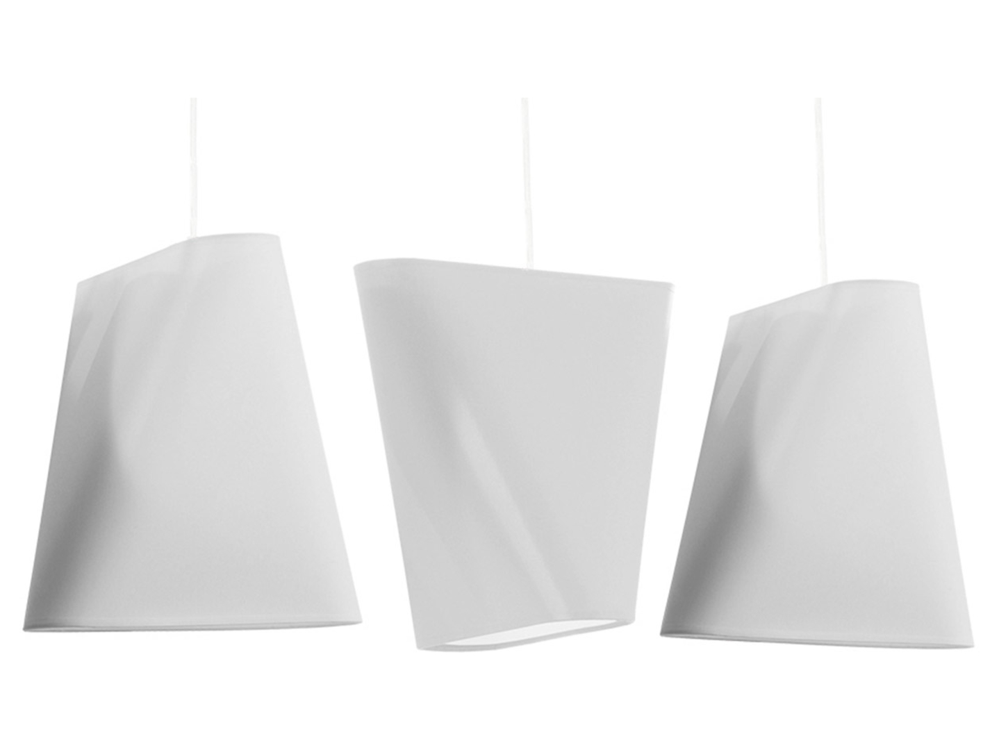 Lampa wisząca Blum 3-punktowa tkaninowa biała