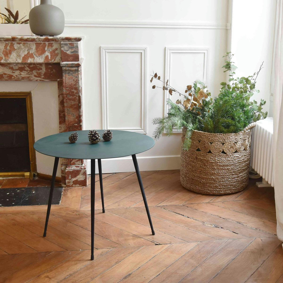 - Table basse ronde en métal