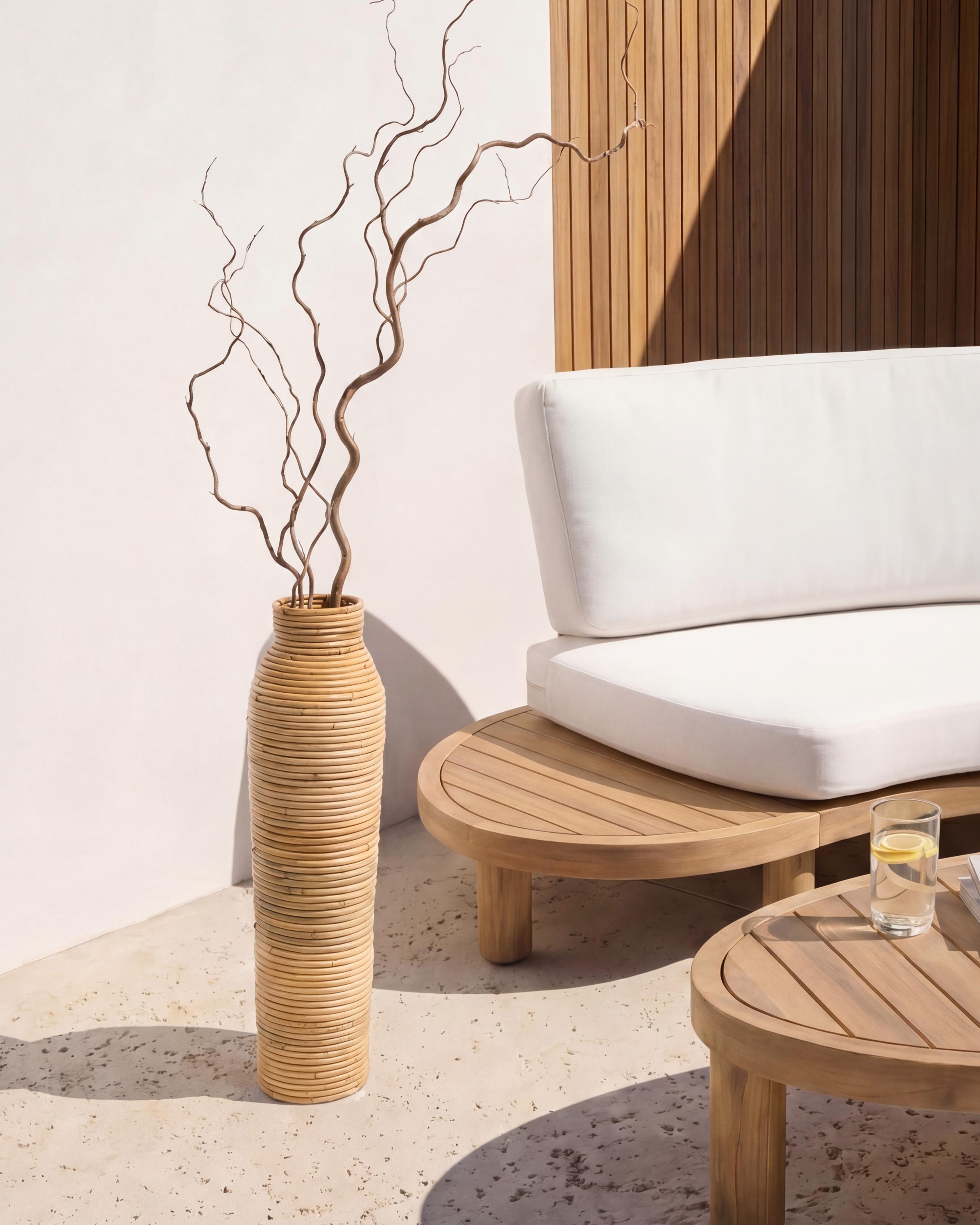 Decorative Vase PREMANA Rattan 55 cm Natural