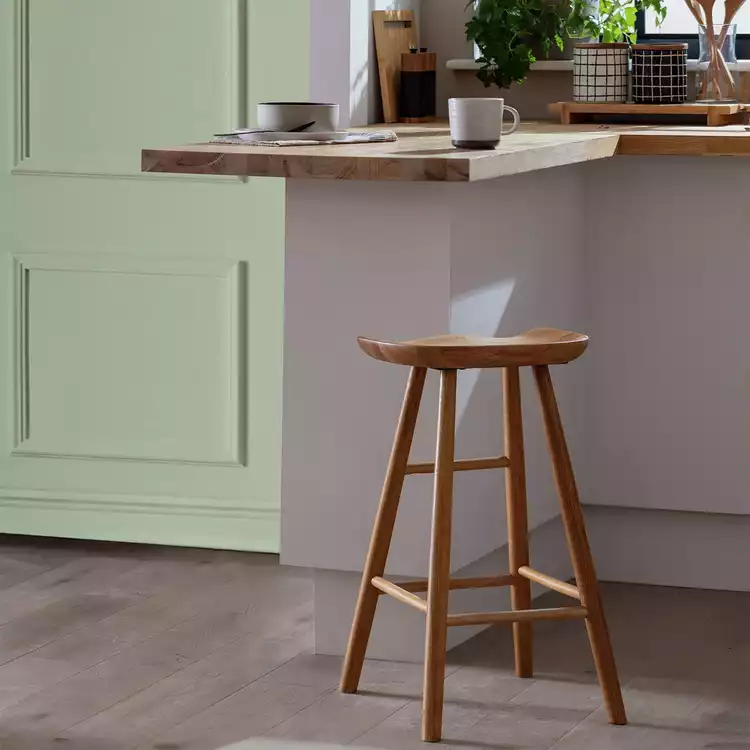 Habitat Barnwell Oak Tall Stool - Natural