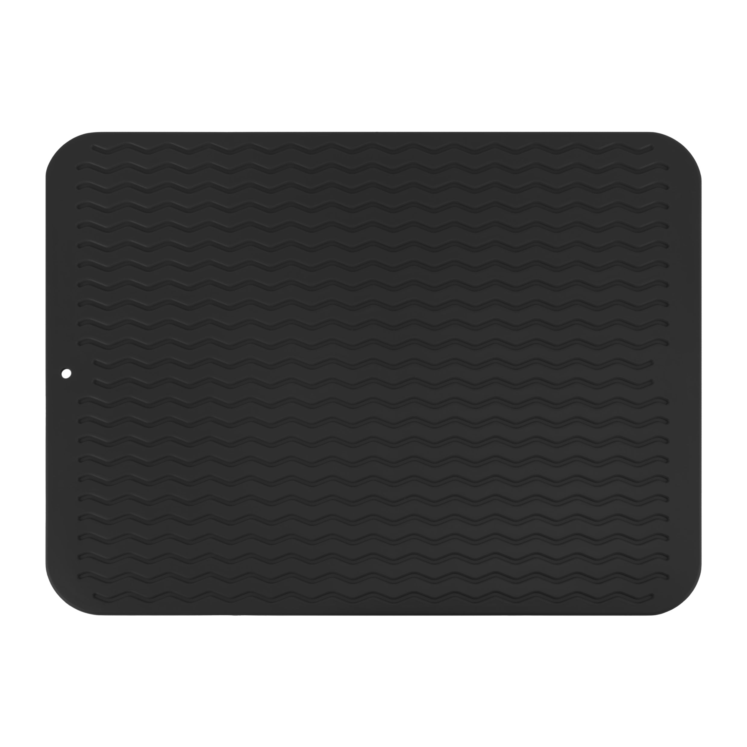 QUVIO Afdruipmat - Silicoon - Zwart