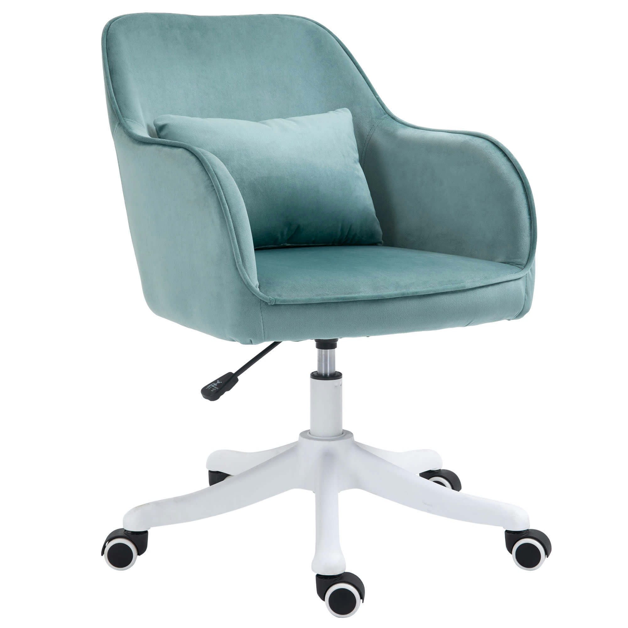 - Chaise de bureau massante velours vert menthe