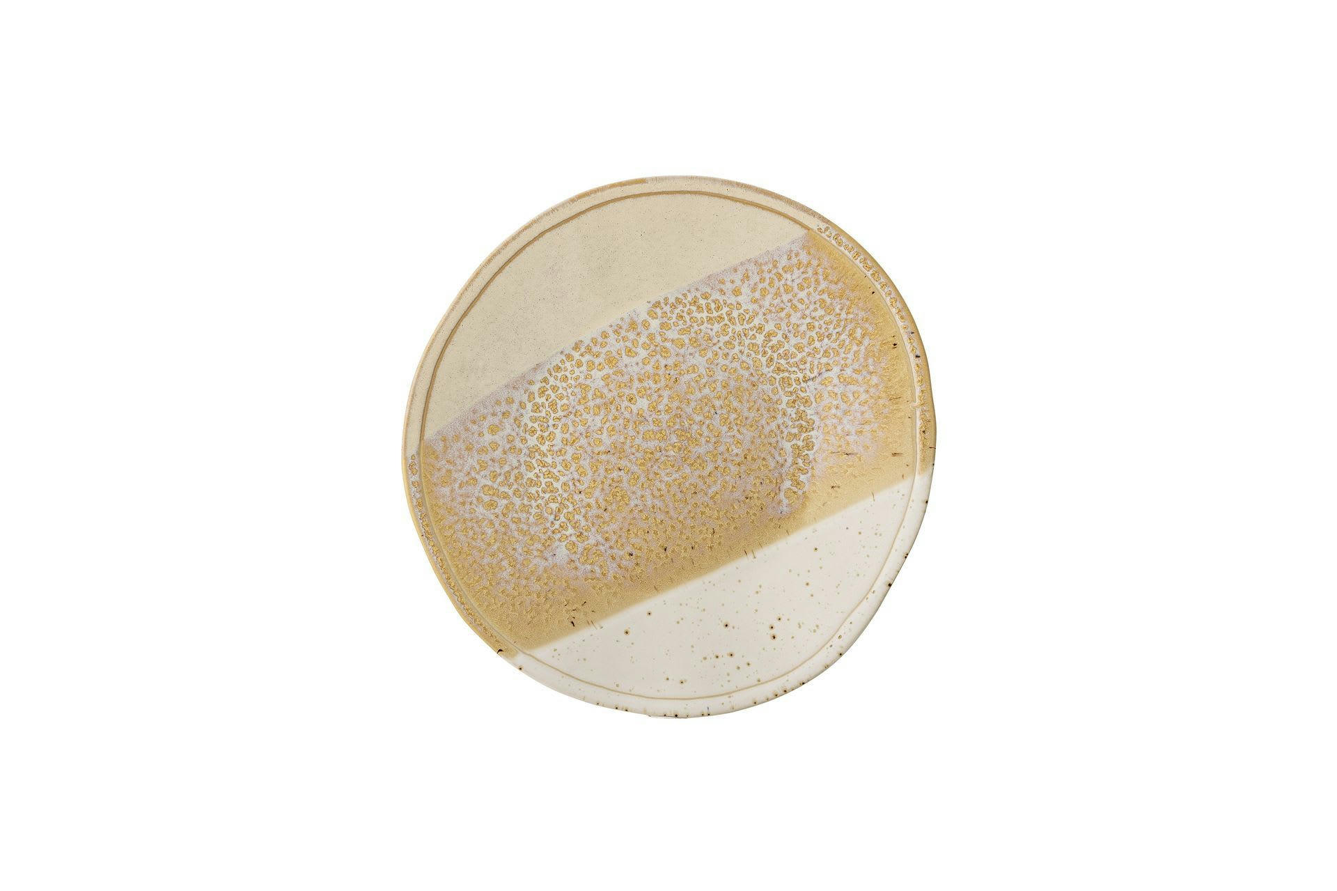 AVRIL - Assiette en grès beige