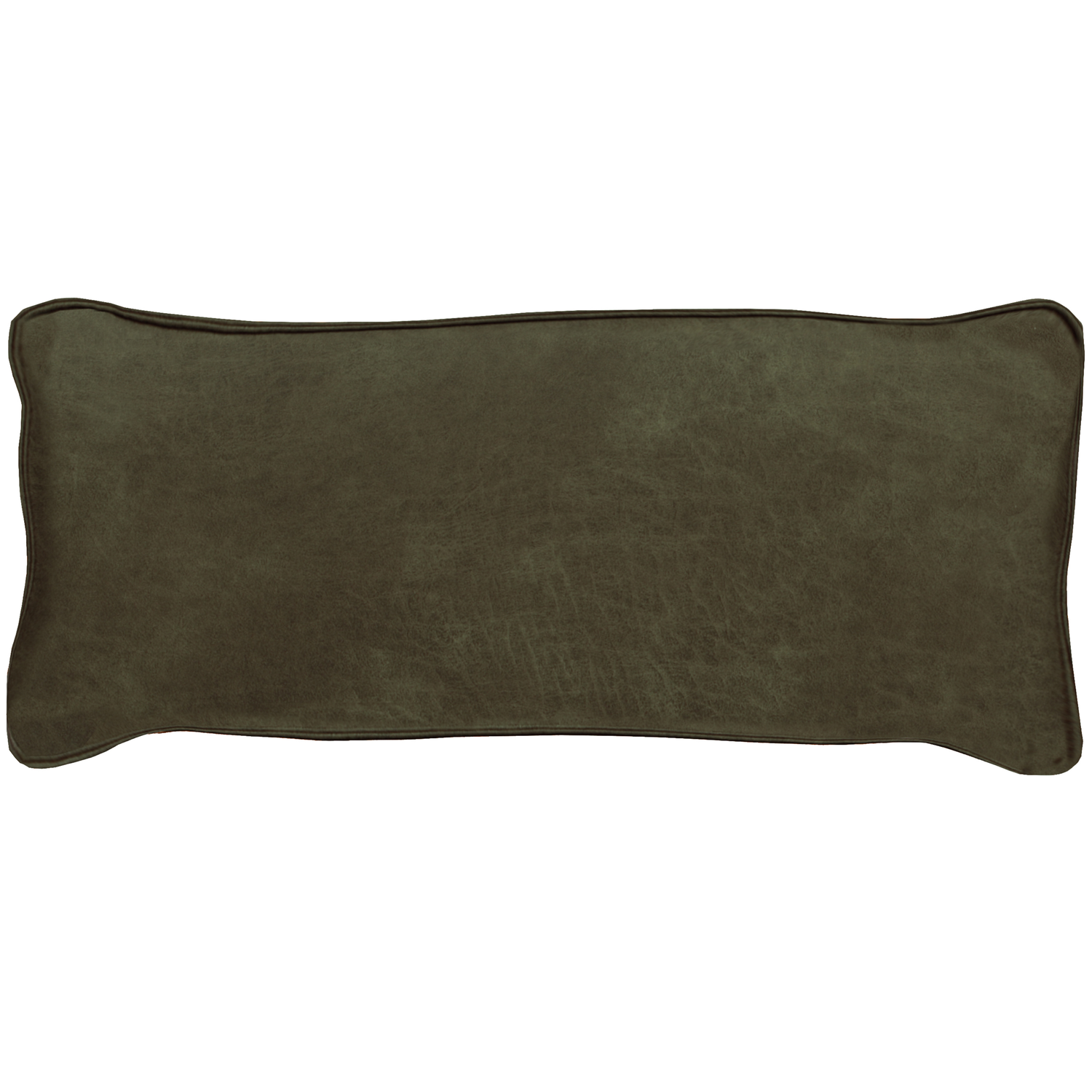 WOOOD kussen Bean - Recycle Leer - Army - 30x70x20