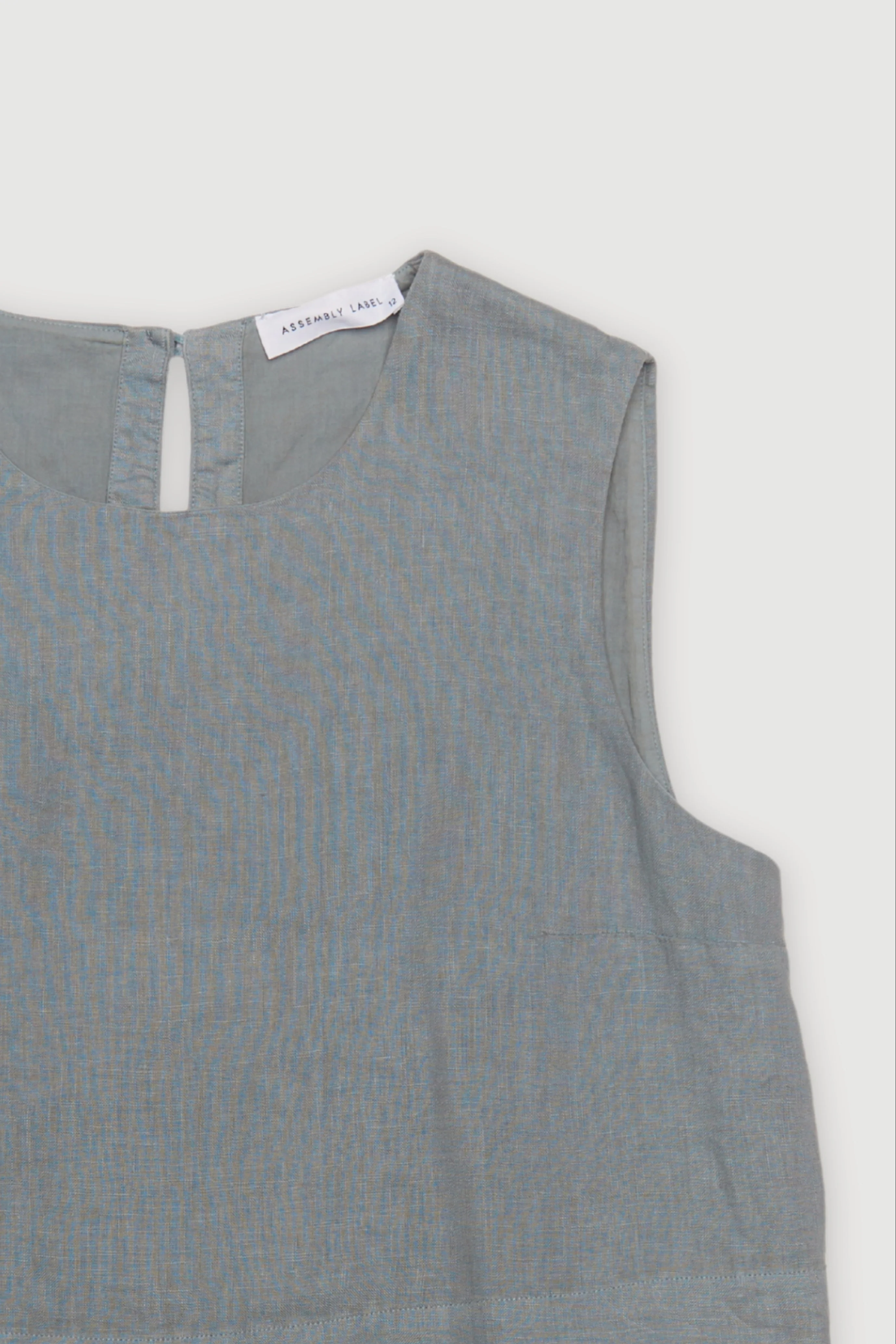 Re-Worn Womens Linen Textured Top
