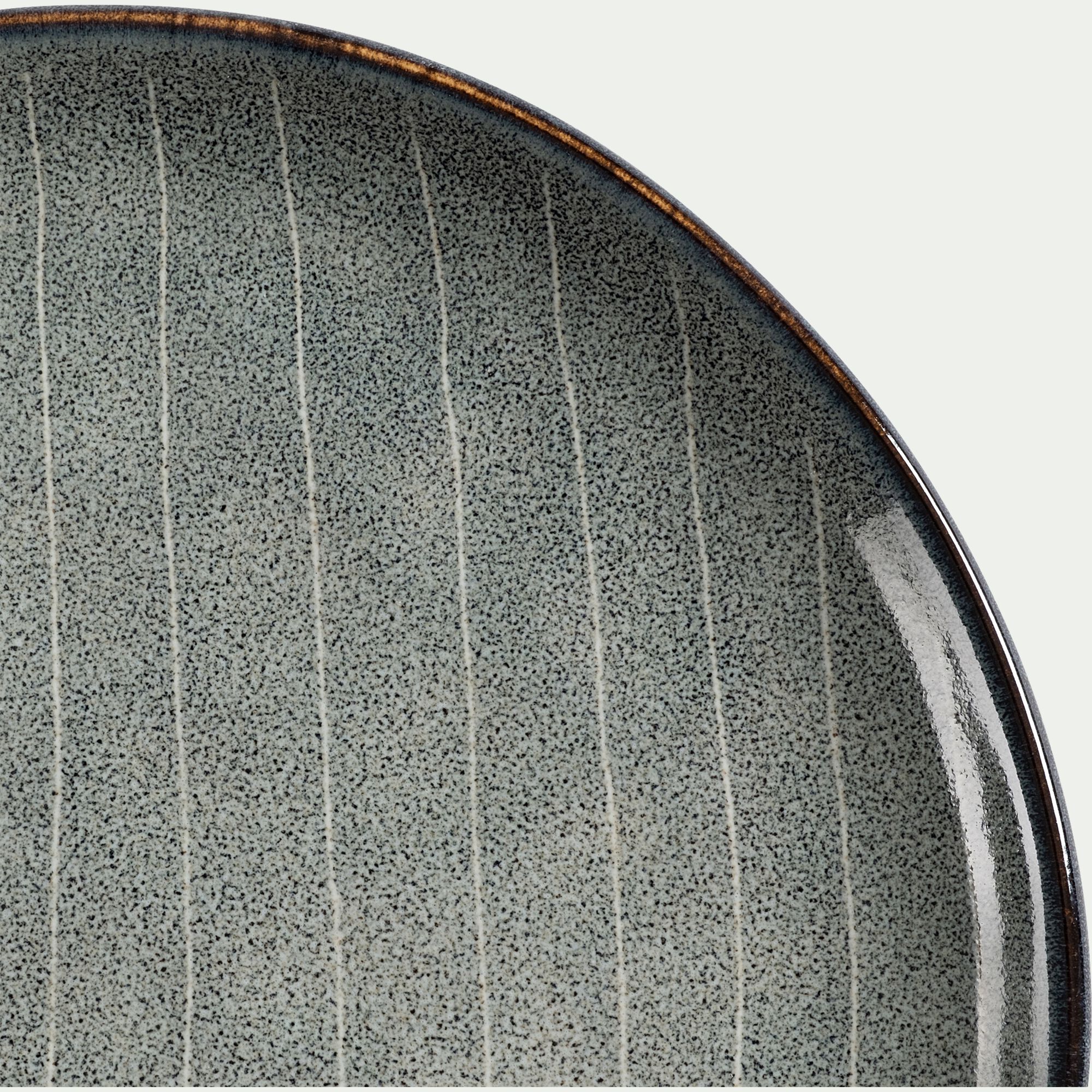 MACAO - Assiette à dessert en grès D20cm - bleu calaluna