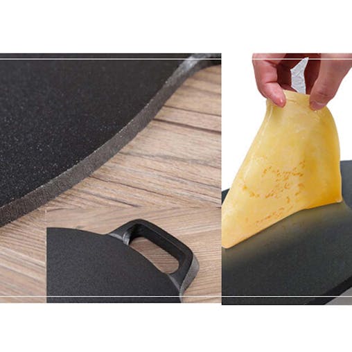 SOGA 2X Cast Iron Induction Crepes Pan Baking Cookie Pancake 40x33cm