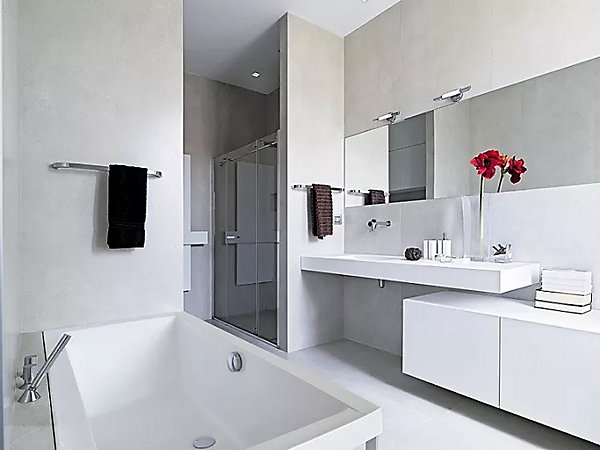 Baignoire rectangulaire 165 x 75 QUADRO acrylique blanc   avec Tablier   Pieds   Vidage à chromé